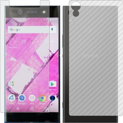 Mobling Front and Back Screen Guard for SONY XPERIA XA1 ULTRA DUAL (Front 9H Hardness Matte & Carbon Fiber Skin for Back)(Pack of 2)