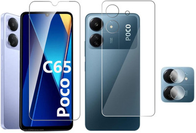 FINCH Front and Back Screen Guard for POCO C65(Pack of 3)