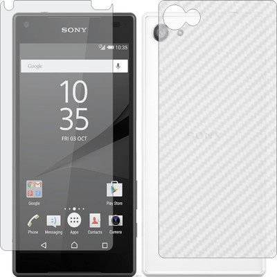 Mobling Front and Back Screen Guard for SONY XPERIA Z5 COMPACT (Front 9H Hardness Matte & Carbon Fiber Skin for Back)(Pack of 2)