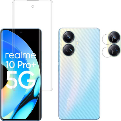 Vatsin Front and Back Screen Guard for Realme 10 Pro+ 5G(Pack of 3)