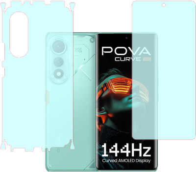 VAYUVAULT Front and Back Screen Guard for Tecno Pova Curve 5G, Front Screen Guard Matte finish, Back Screen Guard Matte finish, Back Screen Guard With Side(Pack of 2)