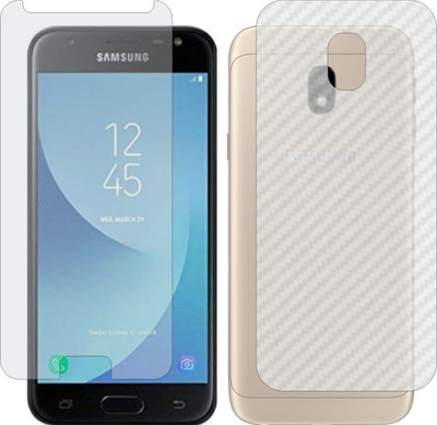 MOBART Front and Back Screen Guard for SAMSUNG GALAXY J3 PRO 2017 (Front Matte Finish & Back 3d Carbon Fiber)(Pack of 2)