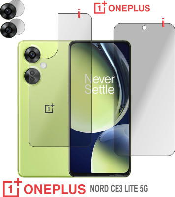PONDRIK Front and Back Screen Guard for OnePlus Nord CE 3 Lite 5G(Pack of 3)