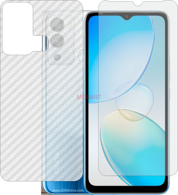 MOBART Front and Back Screen Guard for INFINIX HOT 12i X665B (Front Matte Finish & Back 3d Carbon Fiber)(Pack of 2)