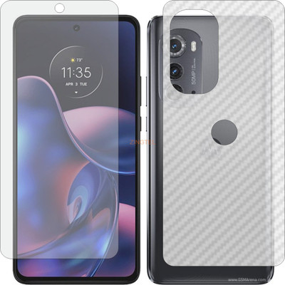 ZINGTEL Front and Back Screen Guard for MOTOROLA MOTO EDGE 2022 (Front Matte Finish & Back 3d Carbon Fiber)(Pack of 2)