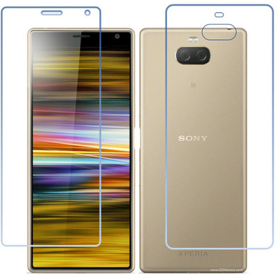 DVTECH Front and Back Screen Guard for 9H Crystal Clear Front And Carbon Fiber BackSony Xperia 10 Plus(Pack of 1)
