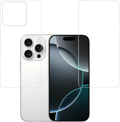 ISAAK Front and Back Screen Guard for Apple iphone 16 Pro Unbreakable Front and Back Screen Guard (COMBO PACK)(Pack of 2)