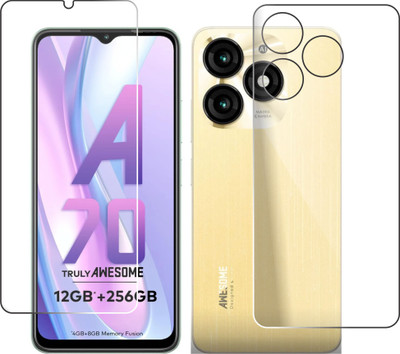 chakoor Front and Back Screen Guard for Itel A70 00-1(Pack of 3)