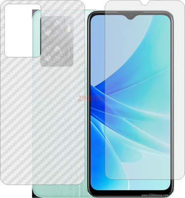 ZINGTEL Front and Back Screen Guard for OPPO CPH2387 (Front Matte Finish & Back 3d Carbon Fiber)(Pack of 2)