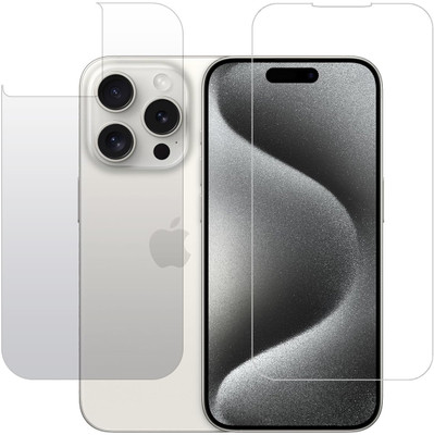KMPERED Front and Back Tempered Glass for iPhone 15 Pro Max(Pack of 2)