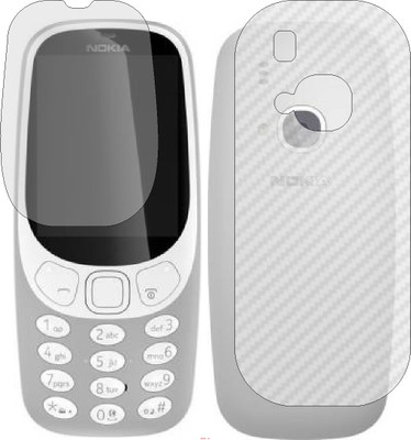 Mobling Front and Back Screen Guard for NOKIA 3310 DS (Front 9H Hardness Matte & Carbon Fiber Skin for Back)(Pack of 2)
