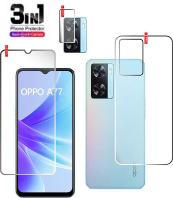 chakoor Front and Back Screen Guard for OPPO A77S, Oppo A57, OPPO A77(Pack of 3)