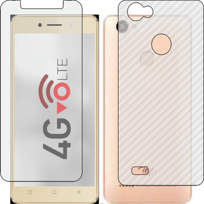 Mobling Front and Back Screen Guard for ITEL WISH A41 PLUS (Front 9H Hardness Matte & Carbon Fiber Skin for Back)(Pack of 2)