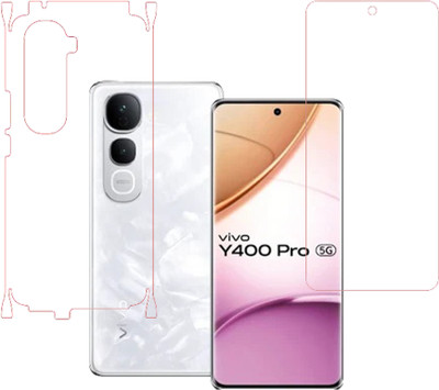VAYUVAULT Front and Back Screen Guard for vivo Y400 Pro 5G, Front Screen Guard Glossy finish, Back Screen Guard Glossy finish, Back Screen Guard With Side(Pack of 2)