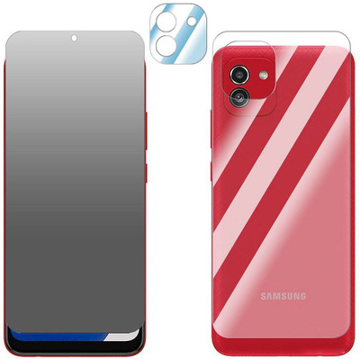 FCS Front and Back Screen Guard for Samsung Galaxy A03 Front+Back+Camera (Matte)(Pack of 3)