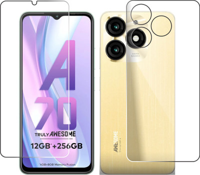 chakoor Front and Back Screen Guard for Itel A70(Pack of 3)