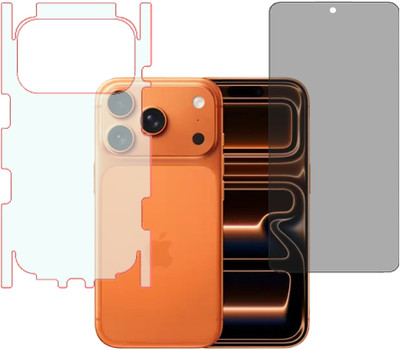 KARTRAY Front and Back Screen Guard for Apple iPhone 17 Pro Max, Privacy Tempered glass, Back Screen Guard With Matte Finish(Pack of 2)