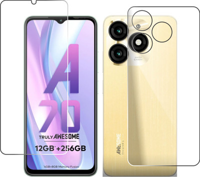 chakoor Front and Back Screen Guard for Itel A70(Pack of 3)