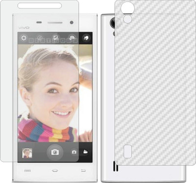 MOBART Front and Back Screen Guard for VIVO Y13L (Front Matte Finish & Back 3d Carbon Fiber)(Pack of 2)