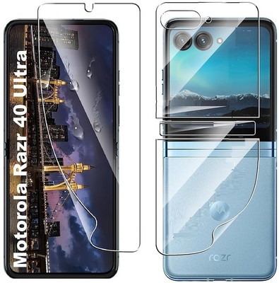 ECMERED Front and Back Tempered Glass for Motorola razr 40 Ultra, Moto razr 40 Ultra(Pack of 1)