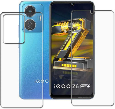 Guardor Front and Back Screen Guard for Vivo IQOO Z6 Screen Protector And Screen Guard Anti Glare Scratch Resistant TPU Flexible Front And Back Screen Protector(Pack of 2)