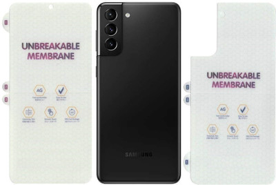 ELEF Front and Back Screen Guard for Samsung Galaxy S21 FE Matte Finish Unbreakable Membrane Front Back Screen Guard(Pack of 1)