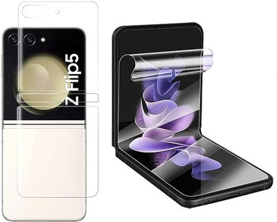 ECMERED Front and Back Tempered Glass for Samsung Galaxy Z Flip5 5G, Samsung Galaxy Z Flip5(Pack of 1)