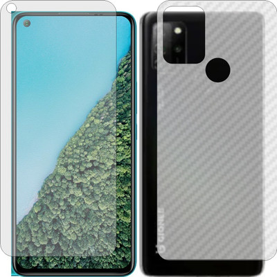 ZINGTEL Front and Back Screen Guard for GIONEE M12 (Front Matte Finish & Back 3d Carbon Fiber)(Pack of 2)