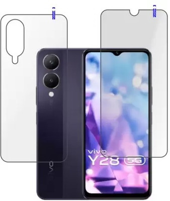 RUNEECH Front and Back Screen Guard for Vivo Y28 5G, Vivo Y28 5G Edge TO Edge Guard(Pack of 2)