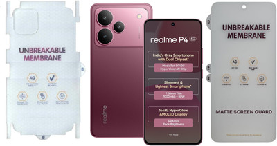 CellProtect Front and Back Screen Guard for realme P4 5G Matte Membrane Film Screen Protector Anti-Scratch, Bubble Free HD Clarity (Not Tempered Glass) Easy Installation Kit(Pack of 1)