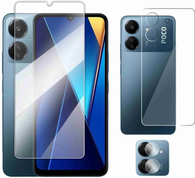 GLAMEECH Front and Back Screen Guard for POCO C65(Pack of 2)