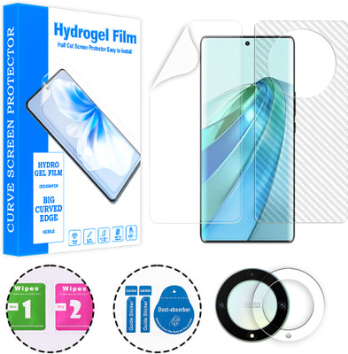 SOMTONE Front and Back Screen Guard for Honor Magic 5 Lite (1 HYDROGEL SCREEN PROTECTOR WITH 1 CARBON FIBER SKIN AND 1 CAMERA LENS PROTECTOR)(Pack of 1)