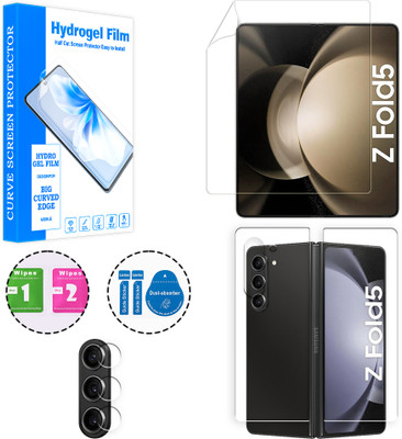 ARBAN Front and Back Screen Guard for Samsung Galaxy Z Fold5 5G (1 HYDROGEL SCREEN PROTECTOR WITH 1 CARBON FIBER SKIN AND 1 CAMERA LENS PROTECTOR)(Pack of 1)
