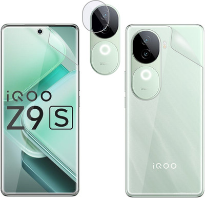 Ten To 11 Front and Back Screen Guard for iQOO Z9S 5G, Ultra Thin Hydrogel Soft TPU Screen Guard for iQOO Z9S 5G [With Rear Camera Lens Guard](Pack of 3)