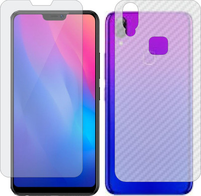 MOBART Front and Back Screen Guard for VIVO Y89 (Front Matte Finish & Back 3d Carbon Fiber)(Pack of 2)