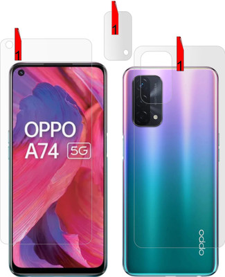 ICROMECK Front and Back Screen Guard for OPPO A74 5G(Pack of 3)