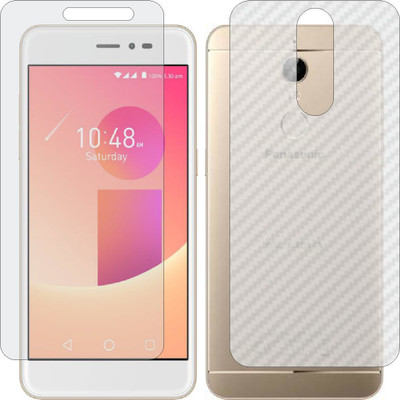 MOBART Front and Back Screen Guard for PANASONIC ELUGA I9 (Front Matte Finish & Back 3d Carbon Fiber)(Pack of 2)
