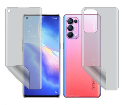TELTREK Front and Back Screen Guard for OPPO RENO 5 PRO PLUS 5G (Edge to Edge Full Screen Protector)(Pack of 1)