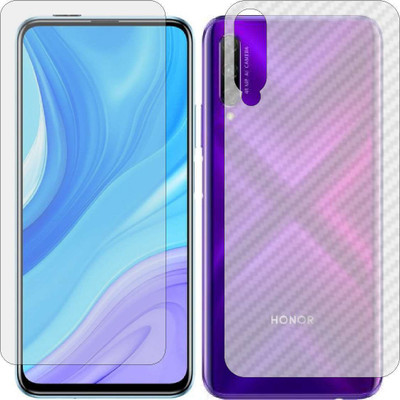 MOBART Front and Back Screen Guard for HUAWEI HONOR 9X PRO (Front Matte Finish & Back 3d Carbon Fiber)(Pack of 2)