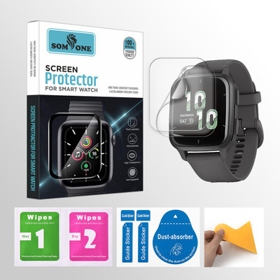 SOMTONE Front and Back Screen Guard for Garmin Venu Sq 2 1.3 inch Smartwatch 2 PROTECTOR + 2 WIPES + 2 DUST REMOVAL STICKER + 1 WIPER(Pack of 2) SOMTONE Front and Back Screen Guard for Garmin Venu Sq 2 1.3 inch Smartwatch 2 PROTECTOR + 2 WIPES + 2 DUST REMOVAL STICKER + 1 WIPER(Pack of 2)