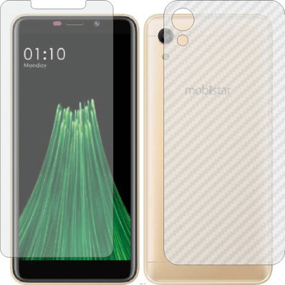 Mobling Front and Back Screen Guard for MOBIISTAR C1 (Front 9H Hardness Matte & Carbon Fiber Skin for Back)(Pack of 2)