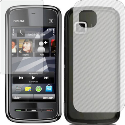 ZINGTEL Front and Back Screen Guard for NOKIA 5233 (Front Matte Finish & Back 3d Carbon Fiber)(Pack of 2)