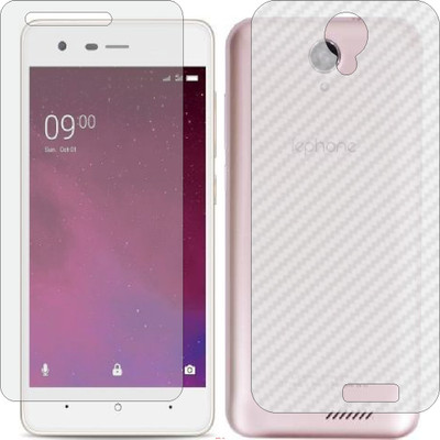 Mobling Front and Back Screen Guard for LEPHONE W10 (Front 9H Hardness Matte & Carbon Fiber Skin for Back)(Pack of 2)