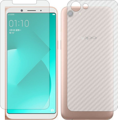 ZINGTEL Front and Back Screen Guard for OPPO CPH1729 (Front Matte Finish & Back 3d Carbon Fiber)(Pack of 2)