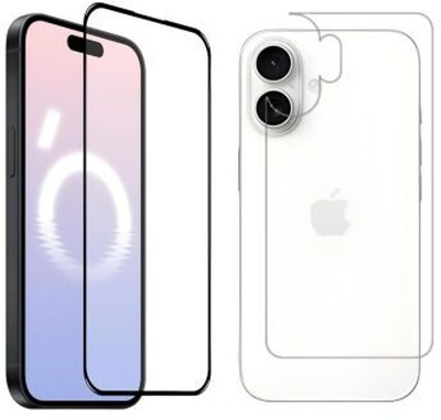 ICROMECK Front and Back Screen Guard for Iphone 16, I Phone 16, New Iphone 16, Iphone16(Pack of 2)