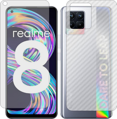 MOBART Front and Back Screen Guard for REALME RMX 3092) (Front Matte Finish & Back 3d Carbon Fiber)(Pack of 2)