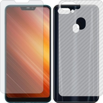 Mobling Front and Back Screen Guard for LAVA ZX (Front 9H Hardness Matte & Carbon Fiber Skin for Back)(Pack of 2)