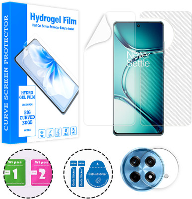 SOMTONE Front and Back Screen Guard for OnePlus Ace 2 Pro (1 HYDROGEL SCREEN PROTECTOR WITH 1 CARBON FIBER SKIN AND 1 CAMERA LENS PROTECTOR)(Pack of 1)