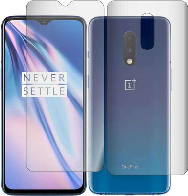 Guardor Front and Back Screen Guard for 3in1 Camera Lens Nano Glass + Anti Scratch Front & Back Guard Screen Protector for OnePlus 7 5g - |Front&Back + Camera Guard| 9H(Pack of 2)