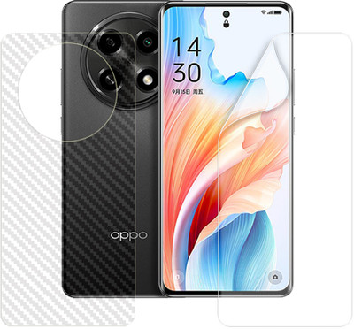 SOMTONE Front and Back Screen Guard for Oppo A2 Pro 5G (1 HYDROGEL SCREEN PROTECTOR WITH 1 CARBON FIBER SKIN)(Pack of 2)